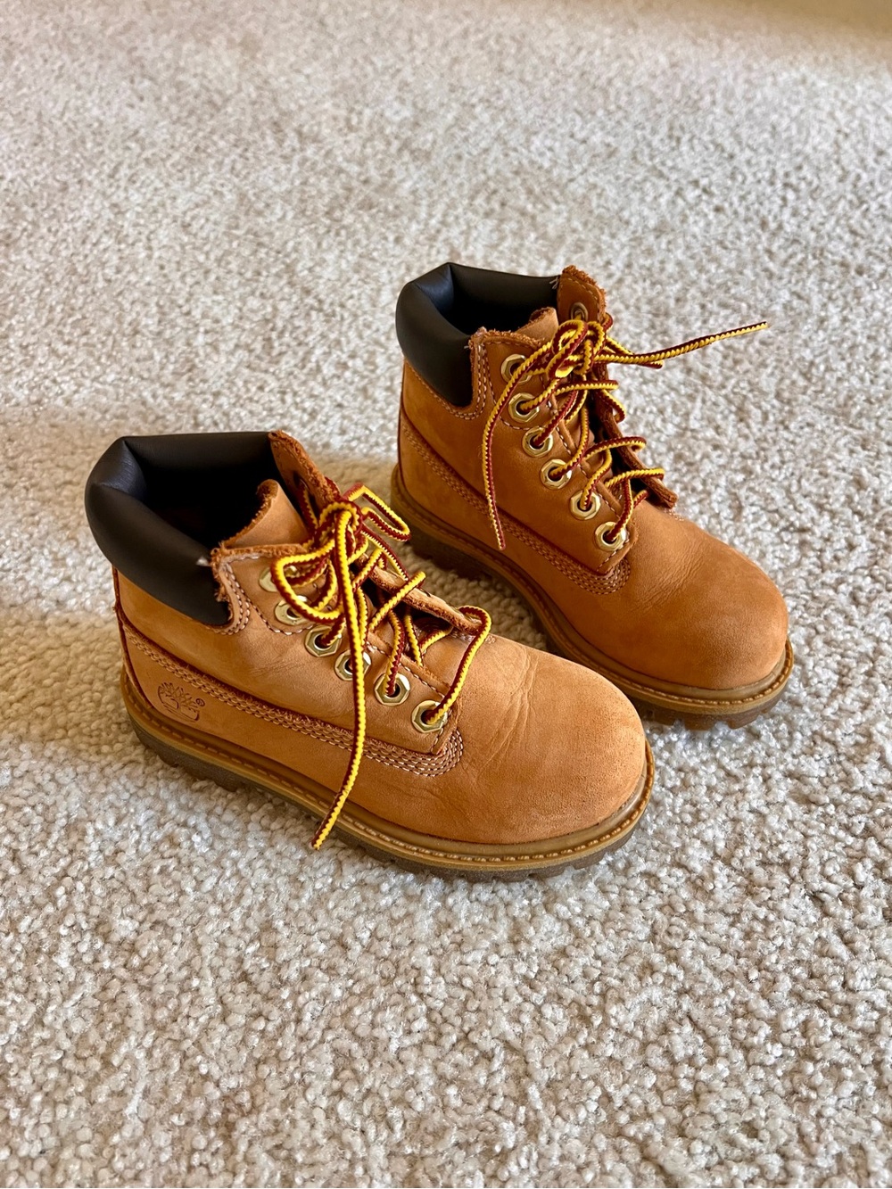 Timberland Kids Wheat Brown Lace-Up Work Boots